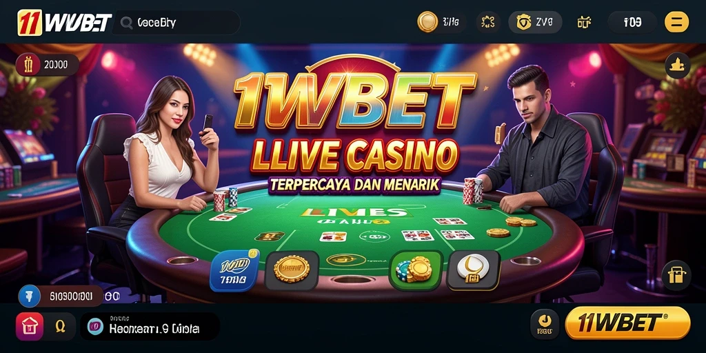 Screenshot permainan Live Casino yang menampilkan dealer profesional dan meja permainan.