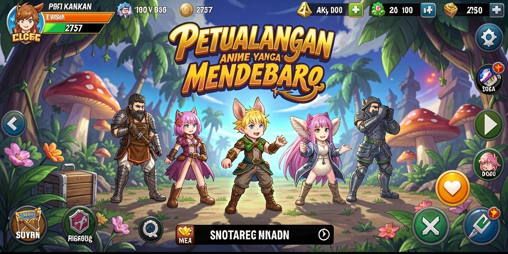 Tampilan gameplay menakjubkan dari game Anime 2757.