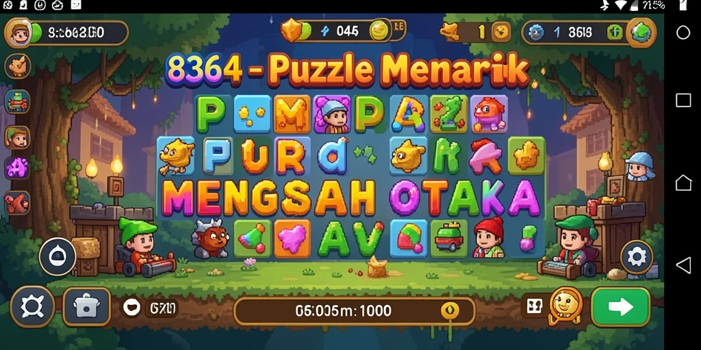 Screenshot gameplay 8364 menunjukkan teka-teki yang menarik dan mendidik.
