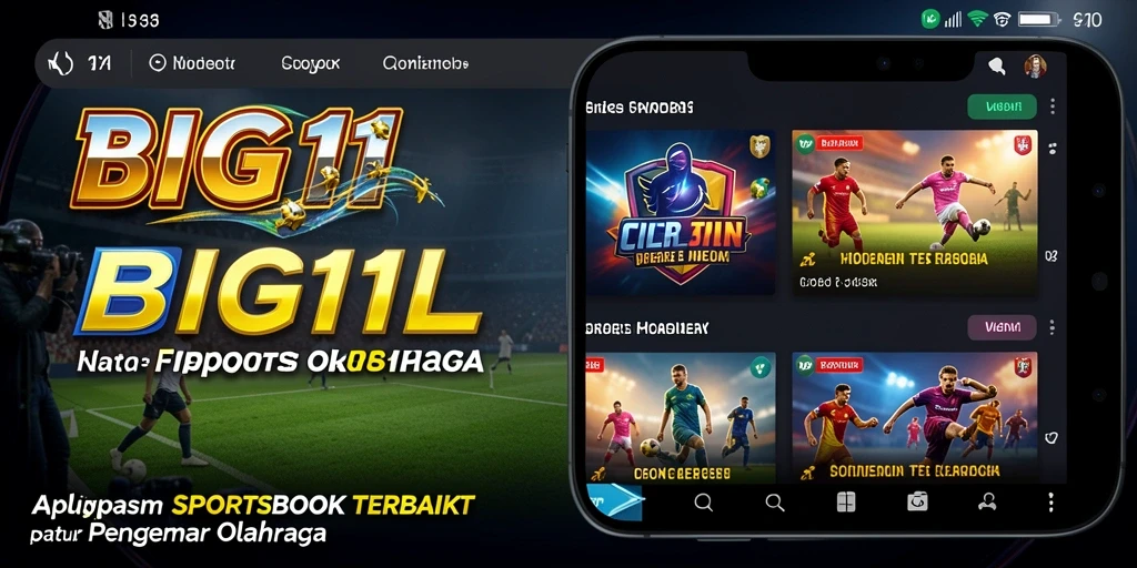 Tampilan aplikasi BIG11 dengan fitur sportsbook yang menarik.