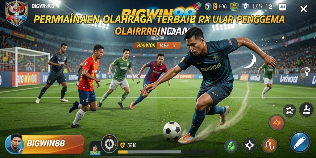 Screenshot gameplay <strong>BIGWIN88</strong> menampilkan aksi seru dalam pertandingan olahraga.