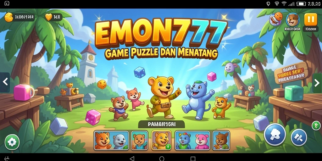 Tampilan gameplay EMON777 yang menarik dan penuh warna.