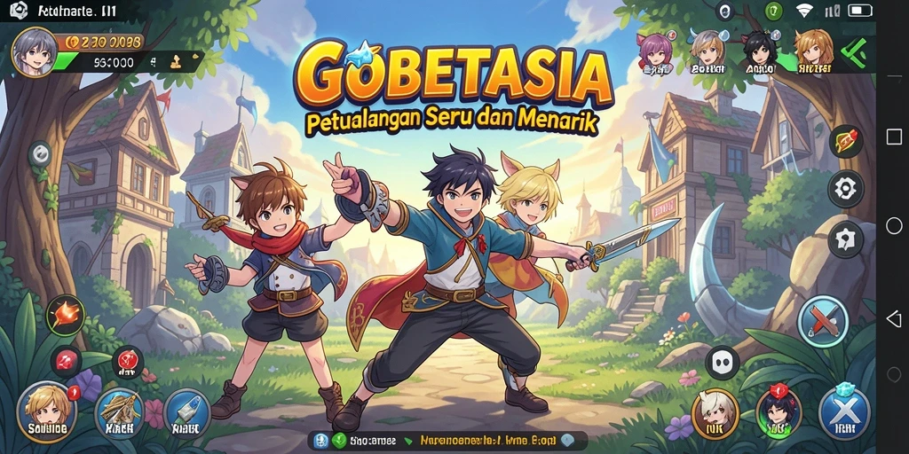 Menampilkan gameplay GOBETASIA yang penuh warna dan seru.