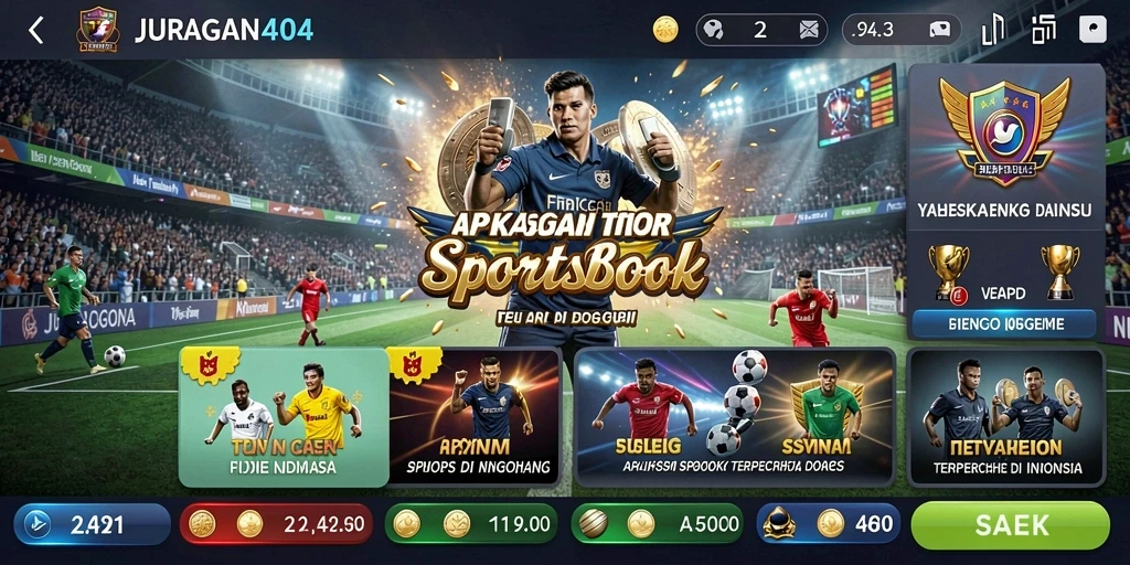 Tampilan utama gameplay Sportsbook JURAGAN404 yang menarik.