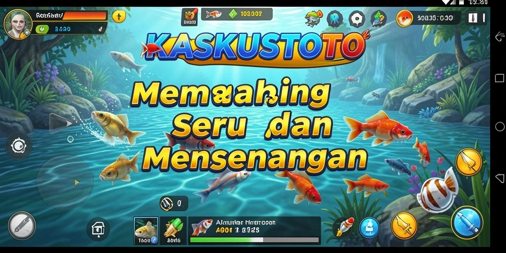 Screenshot KASKUSTOTO menampilkan momen seru saat memancing.