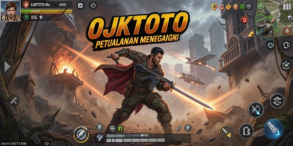 Tangkapan layar OJKTOTO menampilkan aksi seru di medan perang.