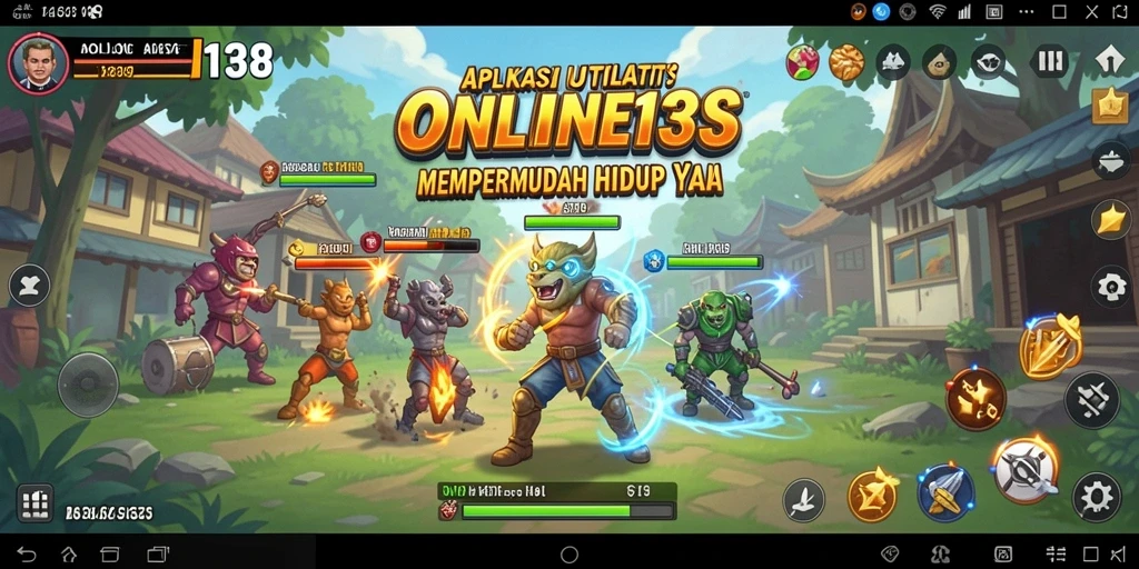 Tampilan utama ONLINE138 dengan fitur utilitas menarik.