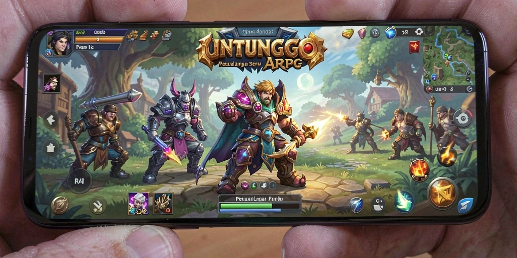 Tampilan gameplay seru dari UNTUNGGO dengan aksi bertempur yang mendebarkan.